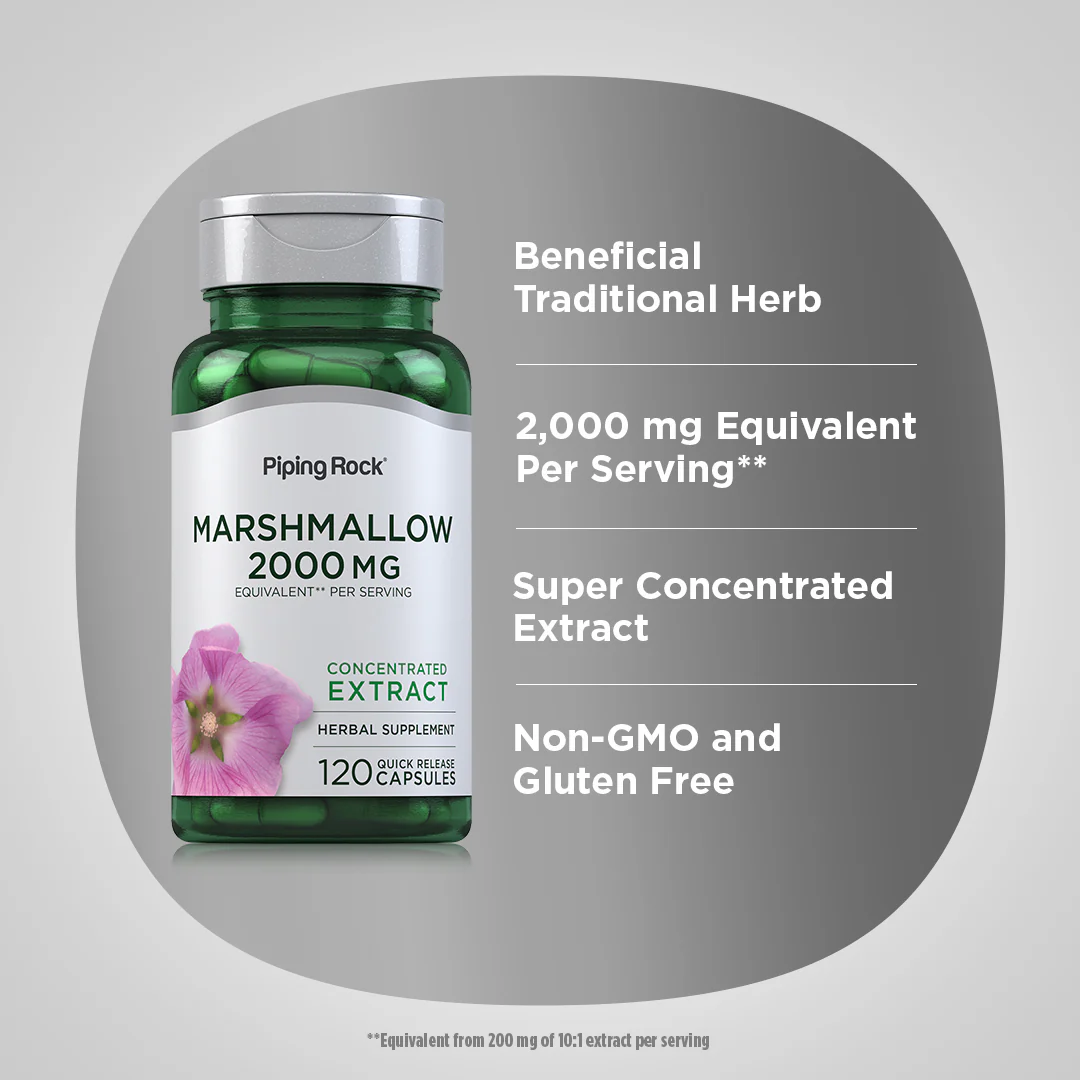 Marshmallow, 2000 mg (per serving), 120 Quick Release Capsules - Image 4