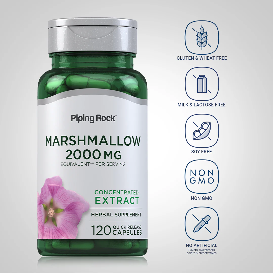 Marshmallow, 2000 mg (per serving), 120 Quick Release Capsules - Image 5